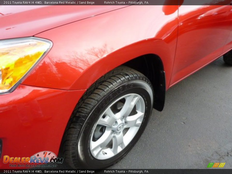 2011 Toyota RAV4 I4 4WD Barcelona Red Metallic / Sand Beige Photo #8