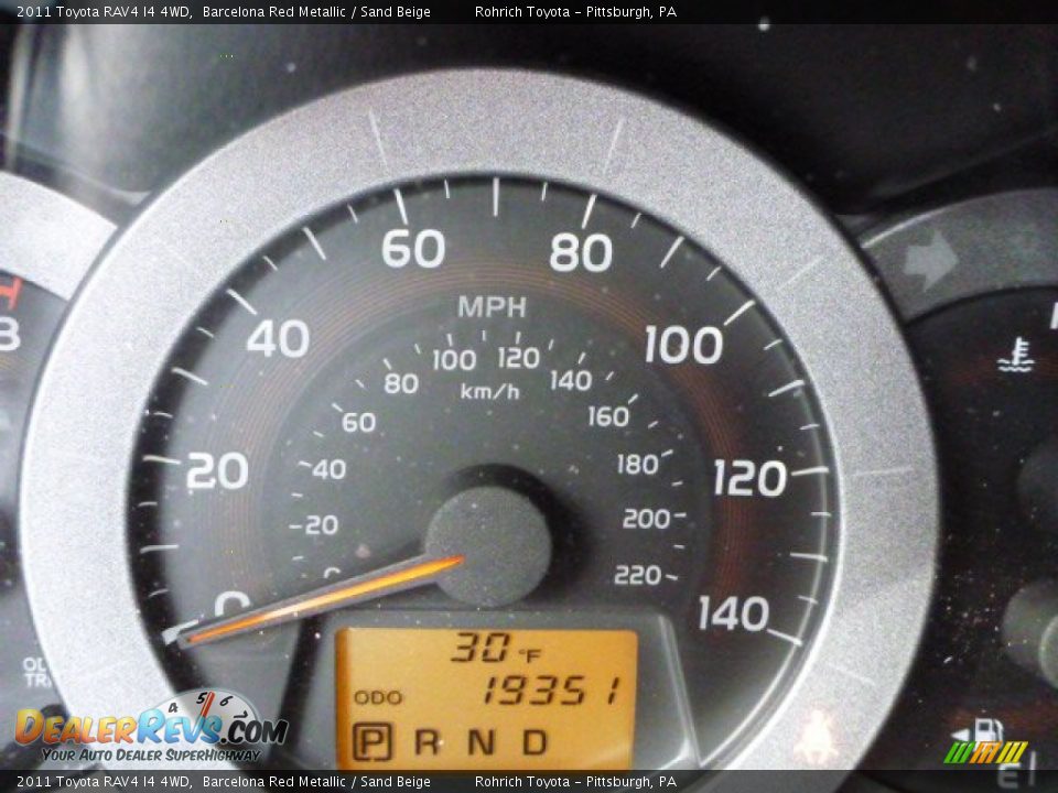 2011 Toyota RAV4 I4 4WD Barcelona Red Metallic / Sand Beige Photo #9