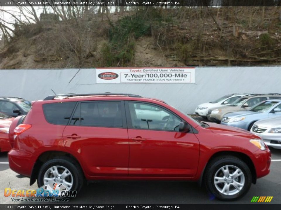 2011 Toyota RAV4 I4 4WD Barcelona Red Metallic / Sand Beige Photo #10