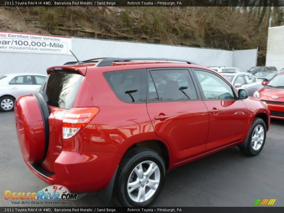 2011 Toyota RAV4 I4 4WD Barcelona Red Metallic / Sand Beige Photo #11