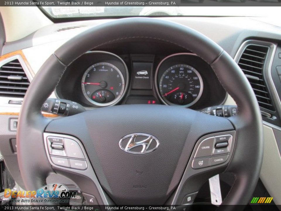 2013 Hyundai Santa Fe Sport Twilight Black / Beige Photo #19