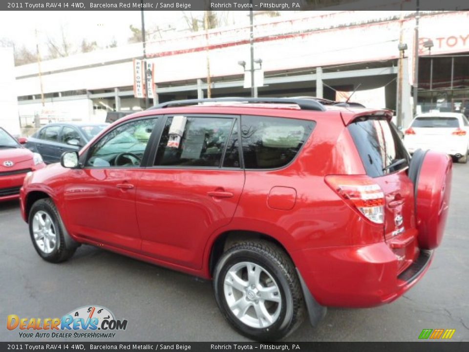2011 Toyota RAV4 I4 4WD Barcelona Red Metallic / Sand Beige Photo #13