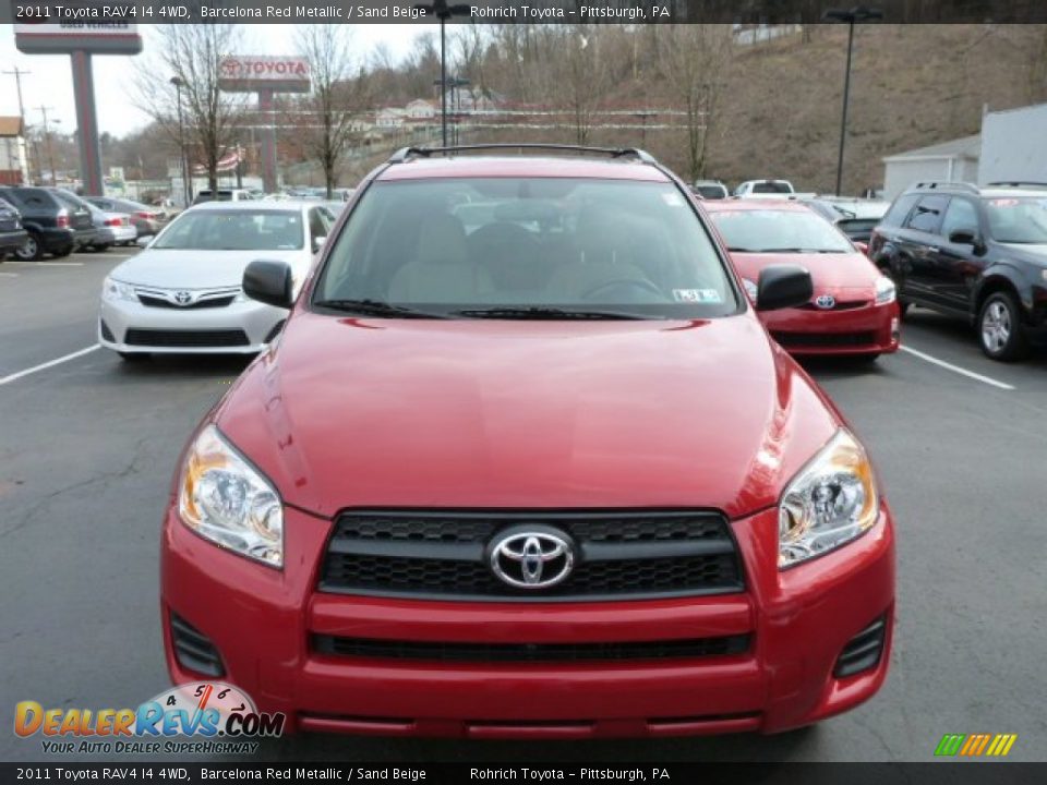 2011 Toyota RAV4 I4 4WD Barcelona Red Metallic / Sand Beige Photo #14