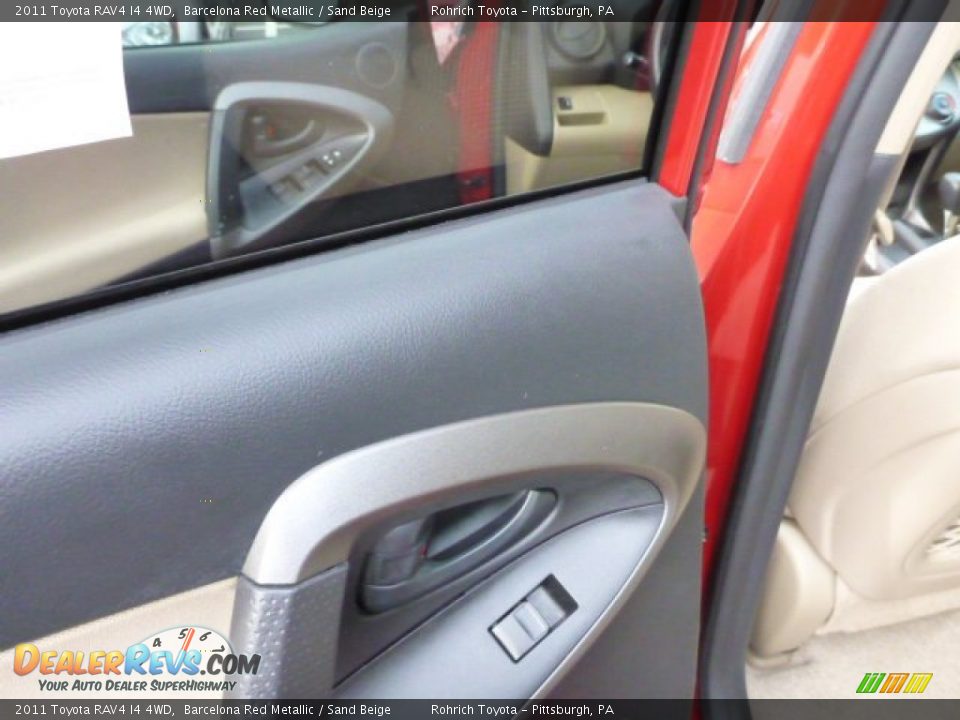 2011 Toyota RAV4 I4 4WD Barcelona Red Metallic / Sand Beige Photo #15