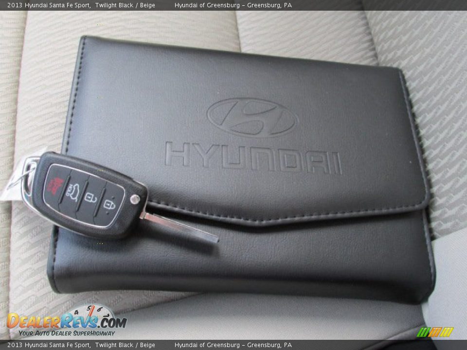 2013 Hyundai Santa Fe Sport Twilight Black / Beige Photo #22