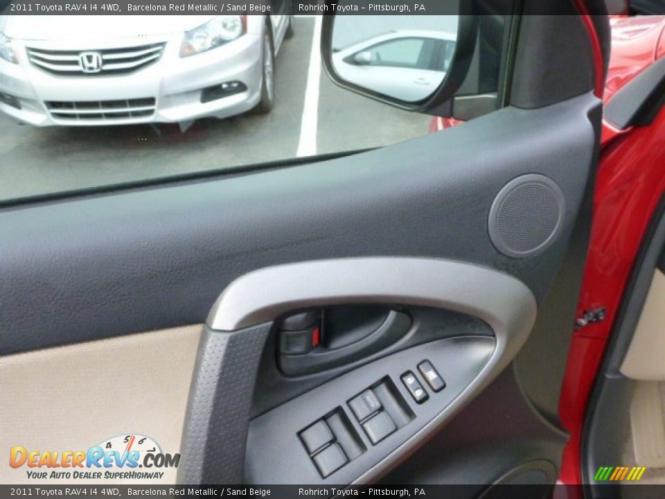 2011 Toyota RAV4 I4 4WD Barcelona Red Metallic / Sand Beige Photo #16