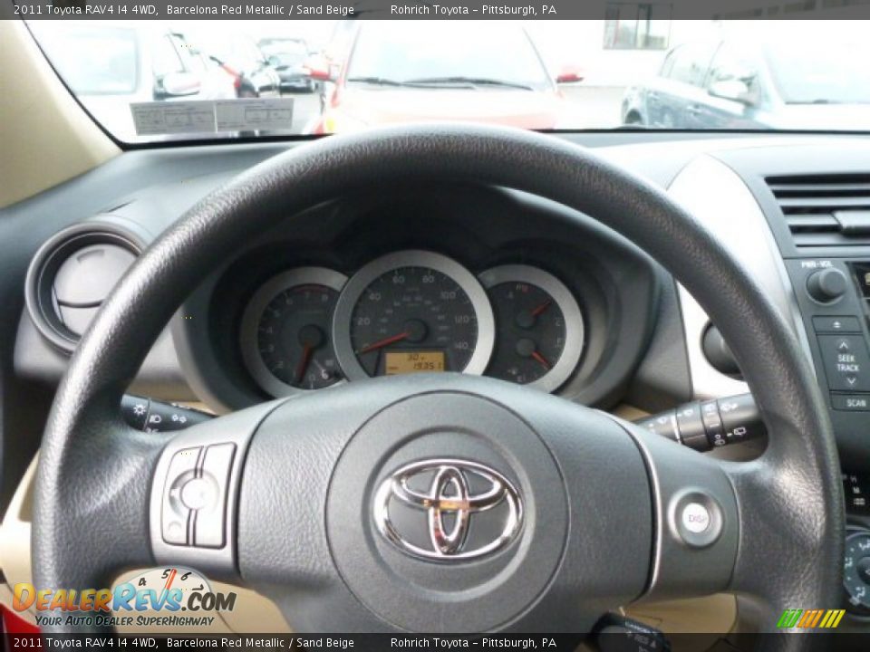 2011 Toyota RAV4 I4 4WD Barcelona Red Metallic / Sand Beige Photo #18