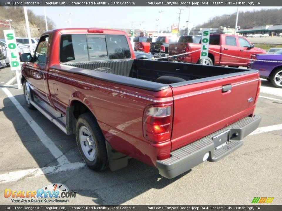 2003 Ford Ranger XLT Regular Cab Toreador Red Metallic / Dark Graphite Photo #3