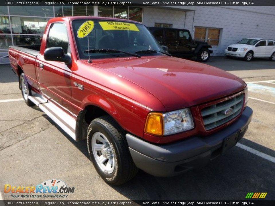 2003 Ford Ranger XLT Regular Cab Toreador Red Metallic / Dark Graphite Photo #7