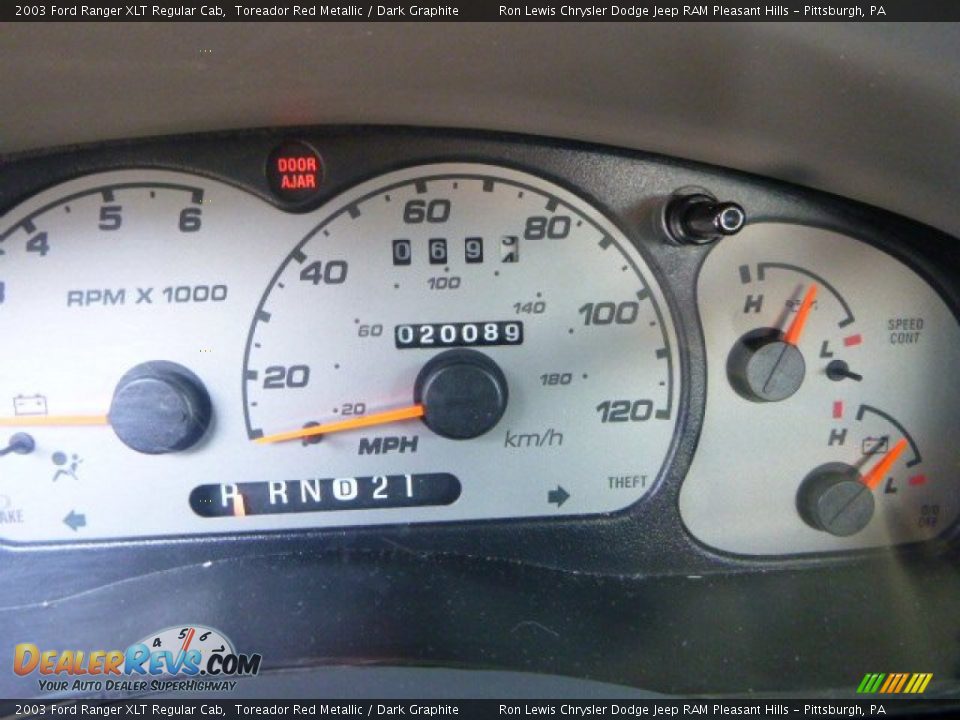 2003 Ford Ranger XLT Regular Cab Toreador Red Metallic / Dark Graphite Photo #19