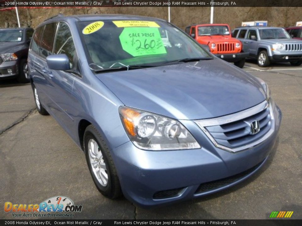 2008 Honda Odyssey EX Ocean Mist Metallic / Gray Photo #7