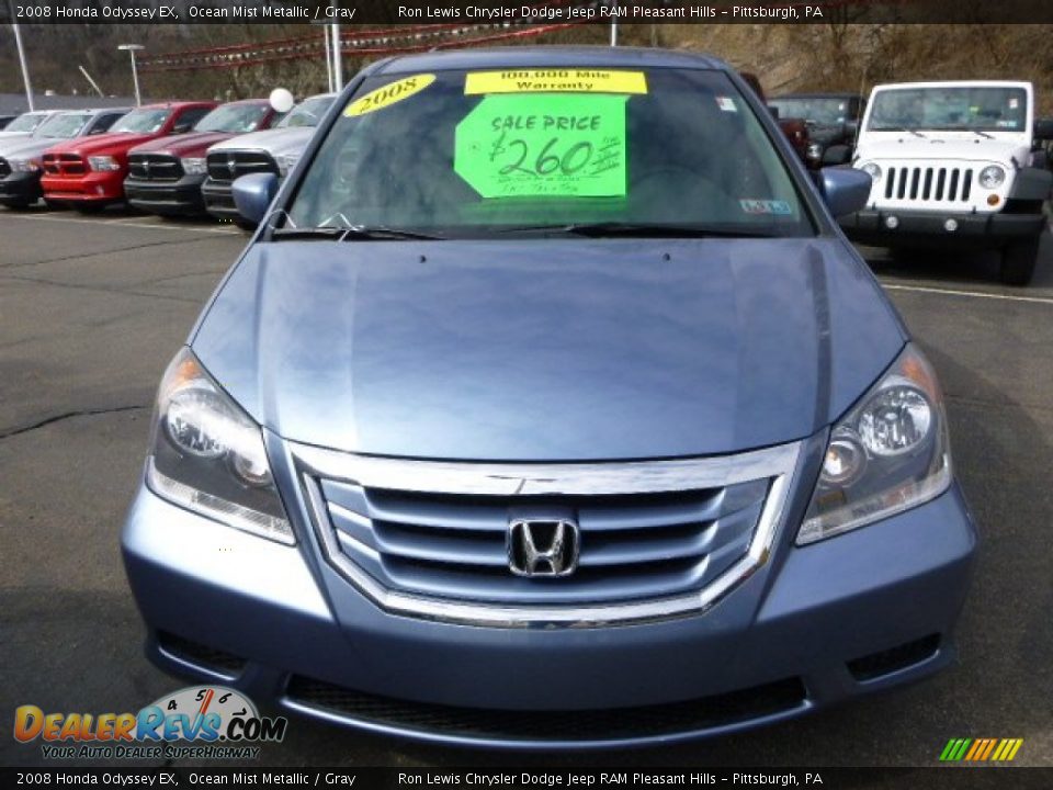 2008 Honda Odyssey EX Ocean Mist Metallic / Gray Photo #8