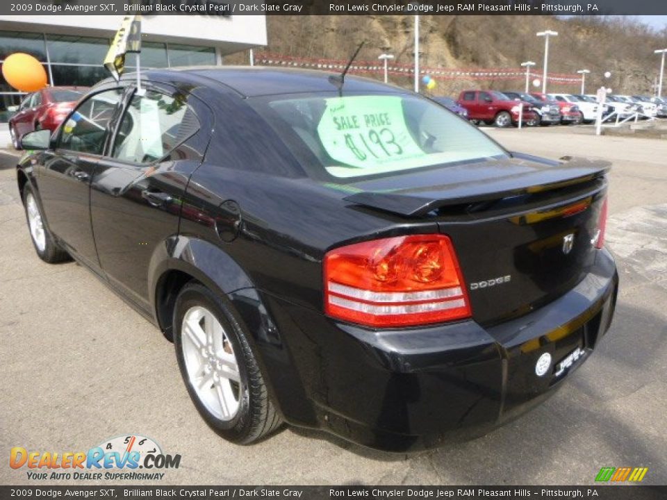 2009 Dodge Avenger SXT Brilliant Black Crystal Pearl / Dark Slate Gray Photo #3