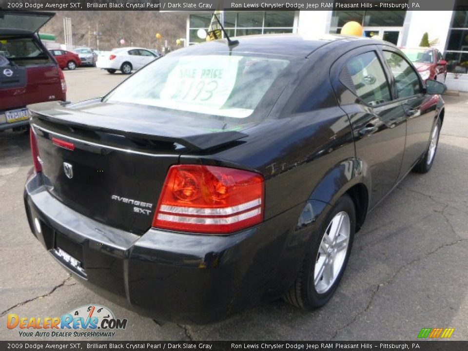 2009 Dodge Avenger SXT Brilliant Black Crystal Pearl / Dark Slate Gray Photo #5