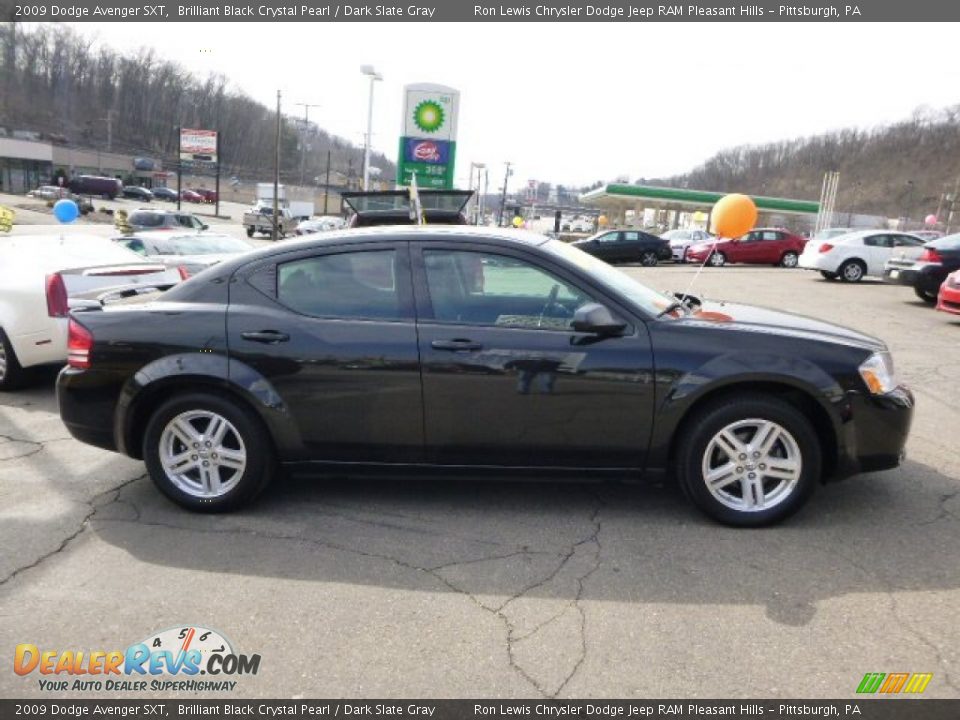 2009 Dodge Avenger SXT Brilliant Black Crystal Pearl / Dark Slate Gray Photo #6