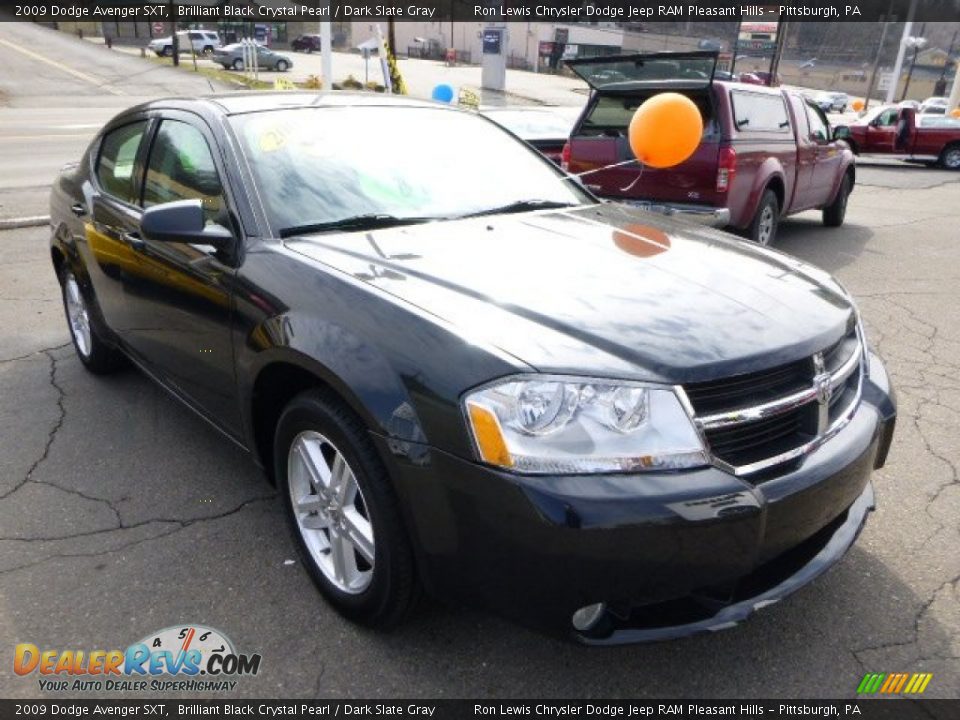 2009 Dodge Avenger SXT Brilliant Black Crystal Pearl / Dark Slate Gray Photo #7