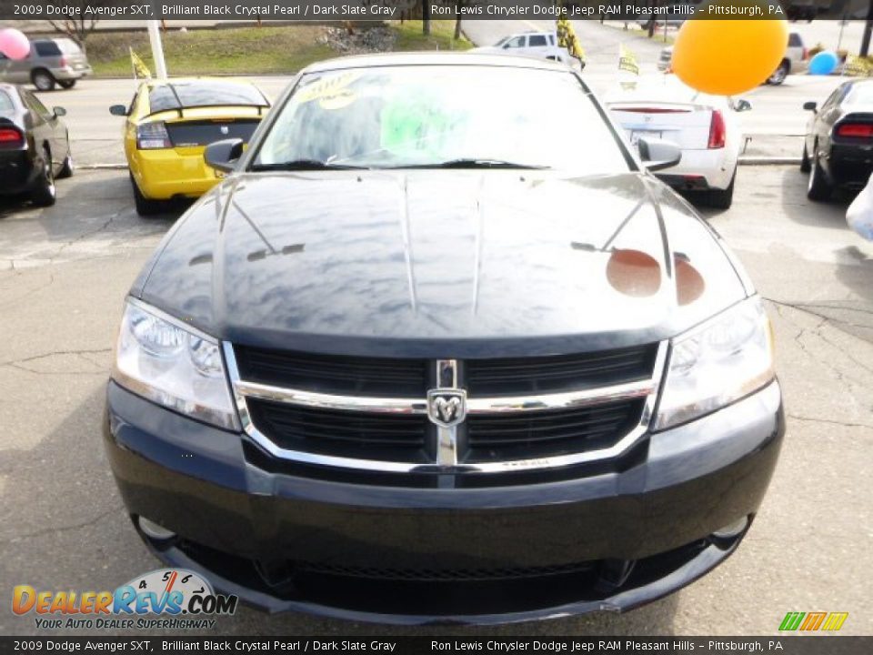 2009 Dodge Avenger SXT Brilliant Black Crystal Pearl / Dark Slate Gray Photo #8