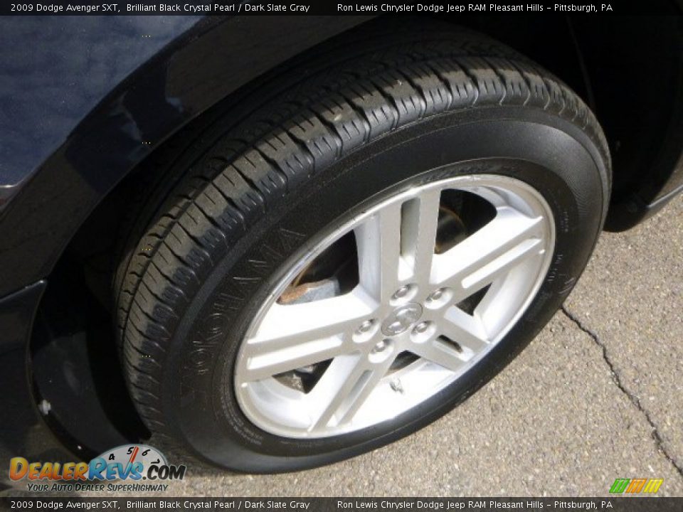 2009 Dodge Avenger SXT Brilliant Black Crystal Pearl / Dark Slate Gray Photo #9
