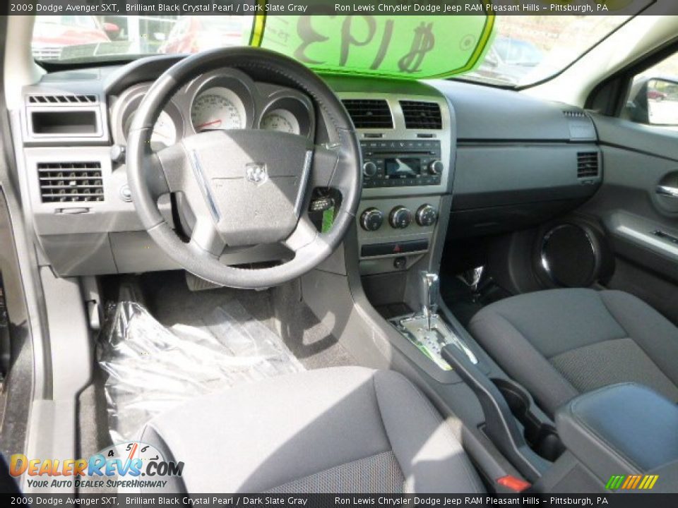 2009 Dodge Avenger SXT Brilliant Black Crystal Pearl / Dark Slate Gray Photo #12