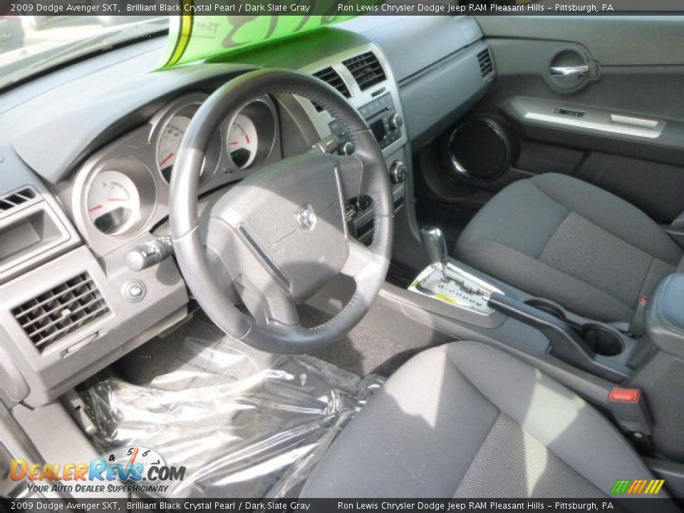 2009 Dodge Avenger SXT Brilliant Black Crystal Pearl / Dark Slate Gray Photo #15