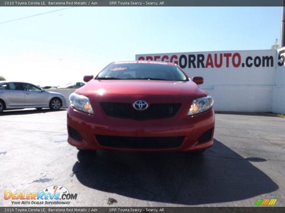 2010 Toyota Corolla LE Barcelona Red Metallic / Ash Photo #2