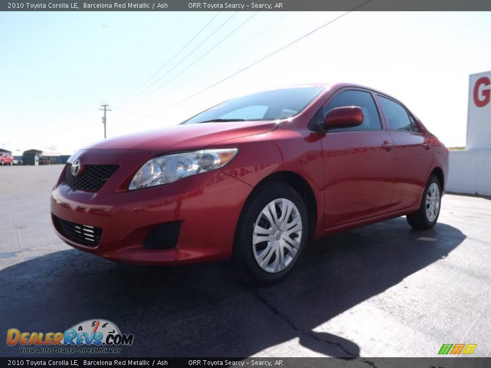 2010 Toyota Corolla LE Barcelona Red Metallic / Ash Photo #3