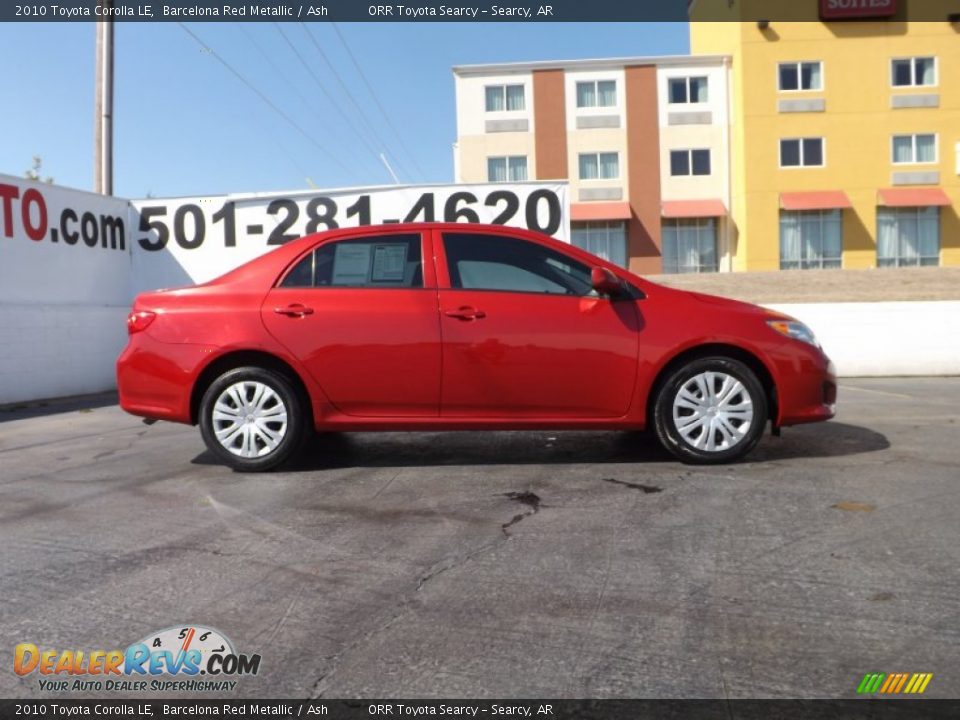 2010 Toyota Corolla LE Barcelona Red Metallic / Ash Photo #9