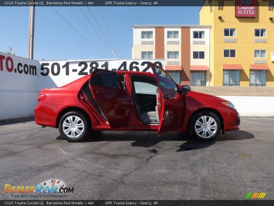 2010 Toyota Corolla LE Barcelona Red Metallic / Ash Photo #10