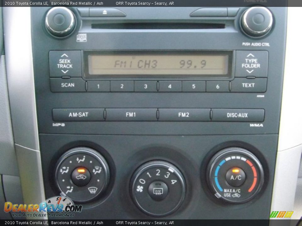 2010 Toyota Corolla LE Barcelona Red Metallic / Ash Photo #12