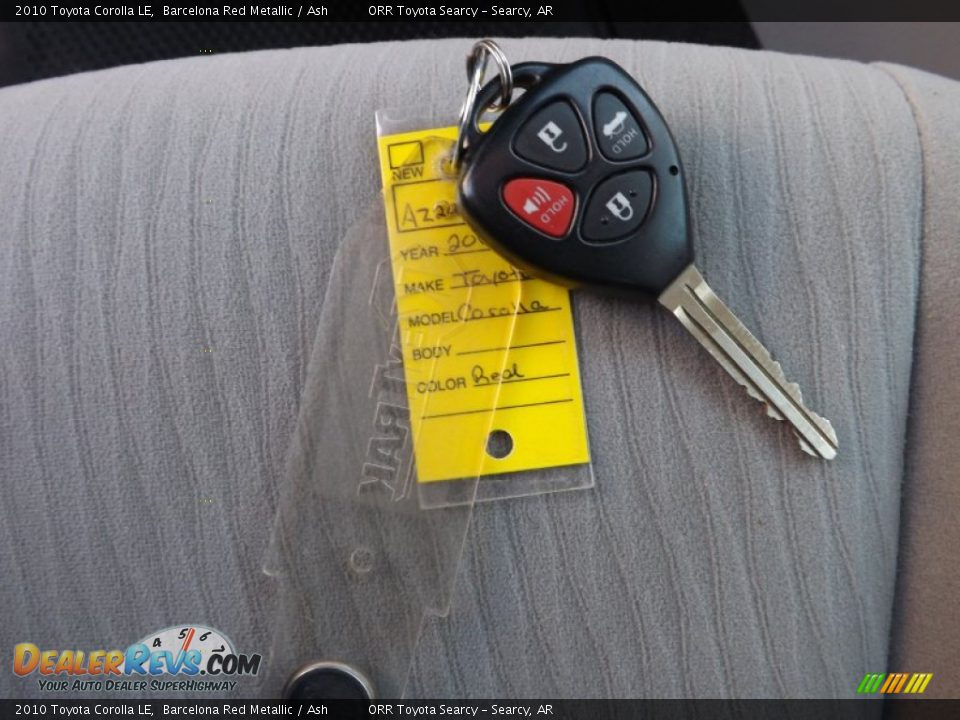 2010 Toyota Corolla LE Barcelona Red Metallic / Ash Photo #22