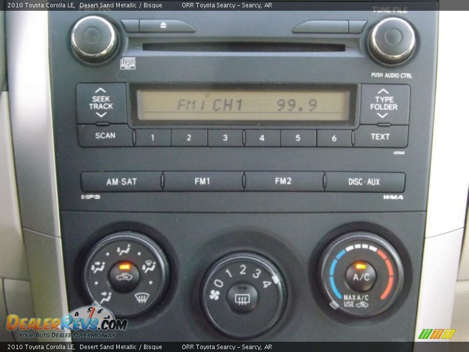 2010 Toyota Corolla LE Desert Sand Metallic / Bisque Photo #12