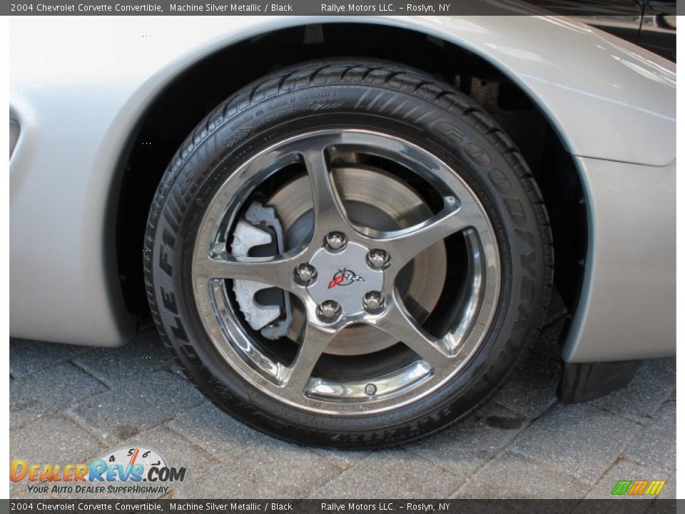 2004 Chevrolet Corvette Convertible Machine Silver Metallic / Black Photo #6