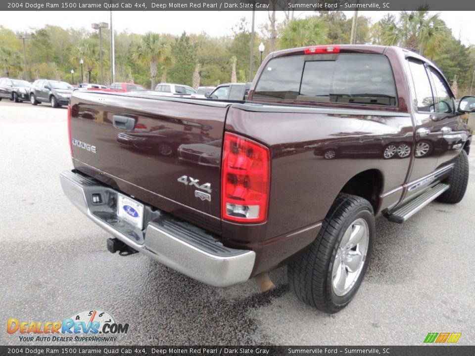 2004 Dodge Ram 1500 Laramie Quad Cab 4x4 Deep Molten Red Pearl / Dark Slate Gray Photo #13