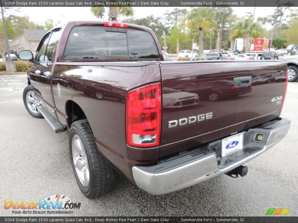 2004 Dodge Ram 1500 Laramie Quad Cab 4x4 Deep Molten Red Pearl / Dark Slate Gray Photo #16