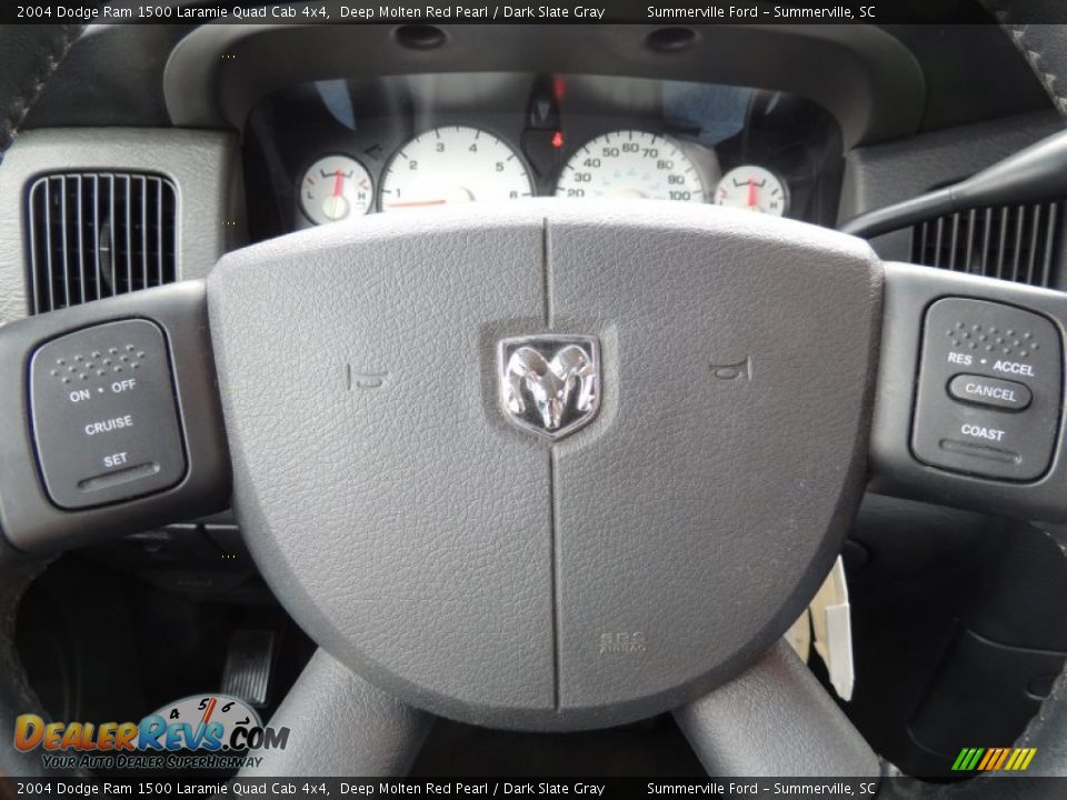 2004 Dodge Ram 1500 Laramie Quad Cab 4x4 Deep Molten Red Pearl / Dark Slate Gray Photo #21