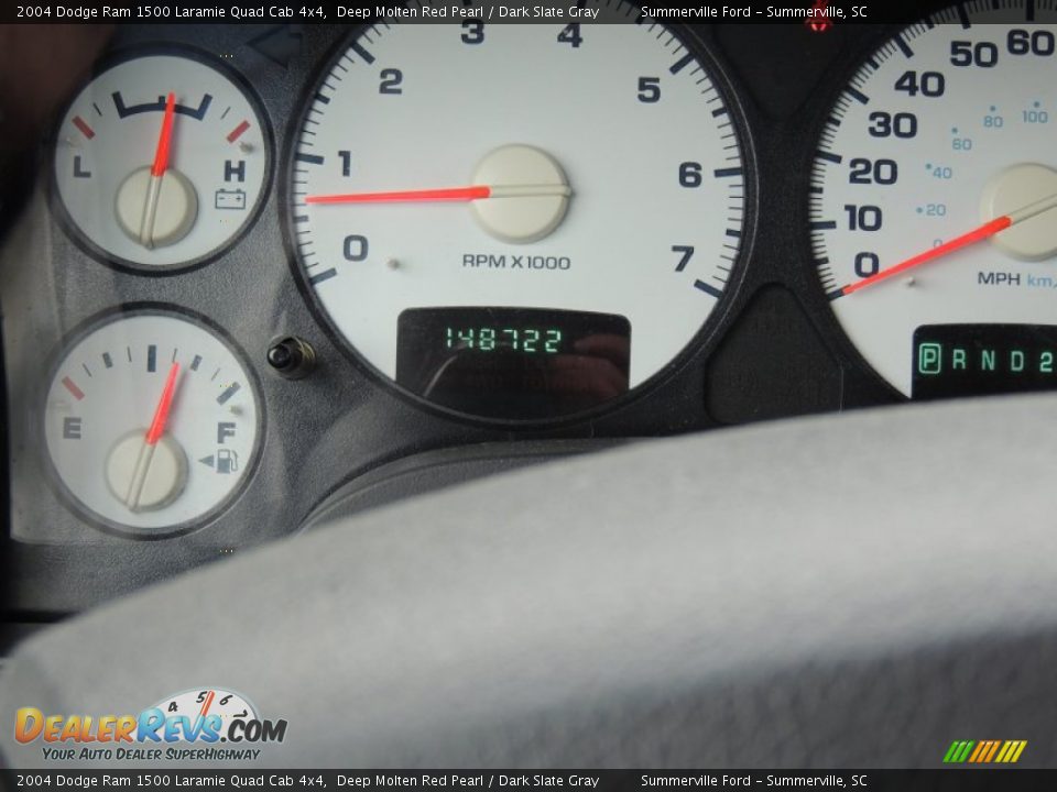 2004 Dodge Ram 1500 Laramie Quad Cab 4x4 Deep Molten Red Pearl / Dark Slate Gray Photo #23
