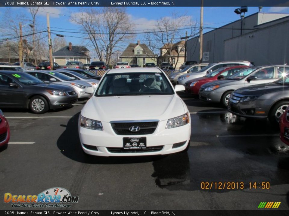 2008 Hyundai Sonata GLS Powder White Pearl / Gray Photo #1