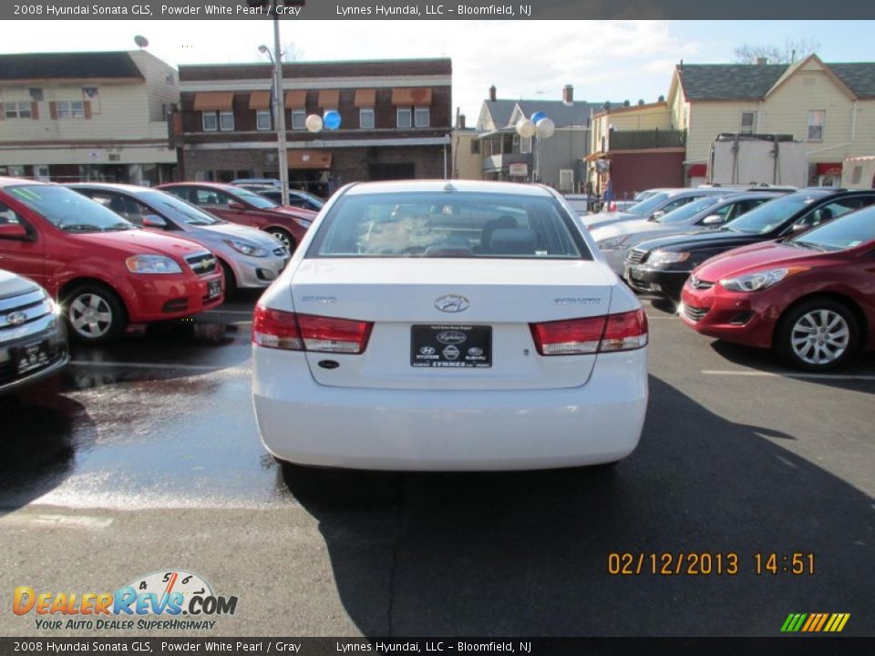 2008 Hyundai Sonata GLS Powder White Pearl / Gray Photo #3