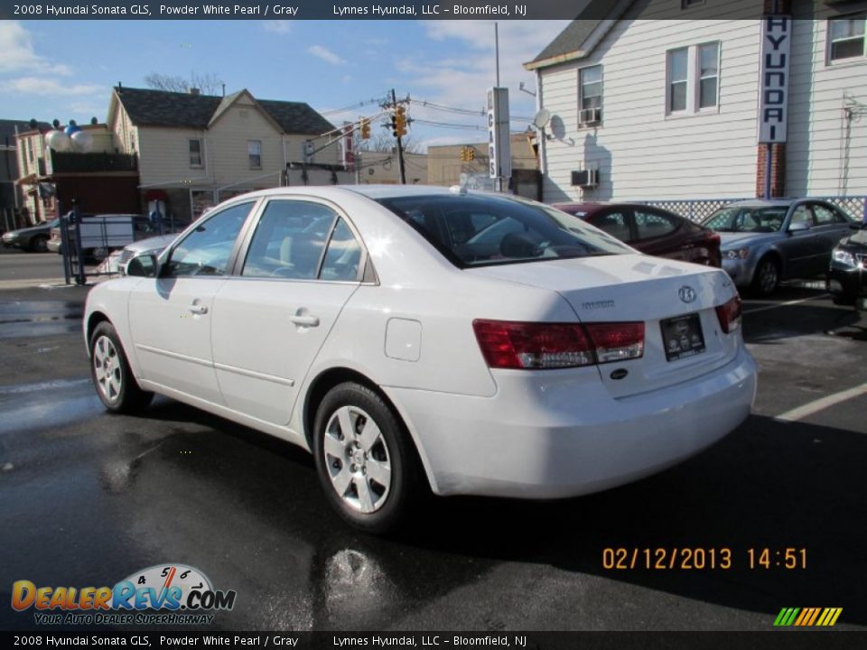 2008 Hyundai Sonata GLS Powder White Pearl / Gray Photo #4