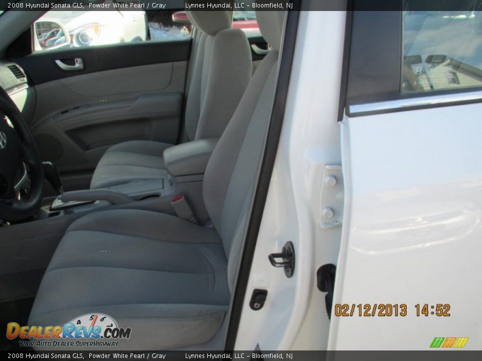 2008 Hyundai Sonata GLS Powder White Pearl / Gray Photo #5