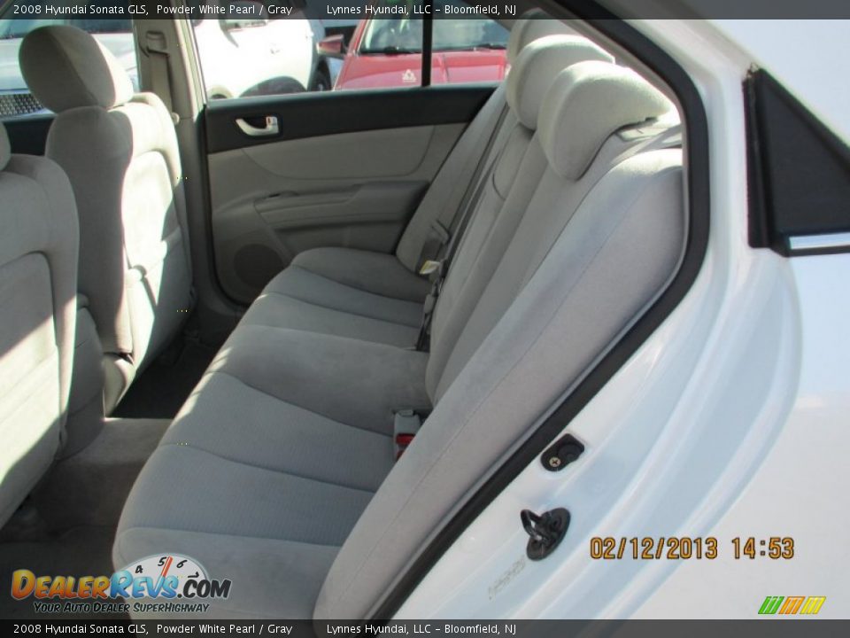 2008 Hyundai Sonata GLS Powder White Pearl / Gray Photo #7