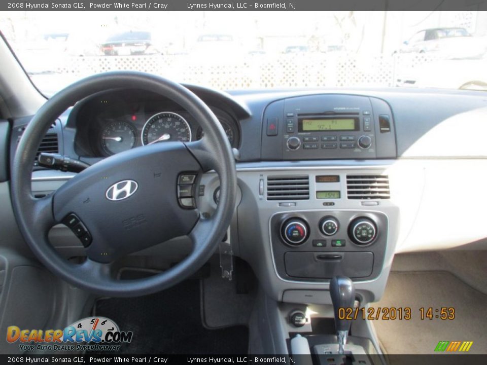 2008 Hyundai Sonata GLS Powder White Pearl / Gray Photo #8