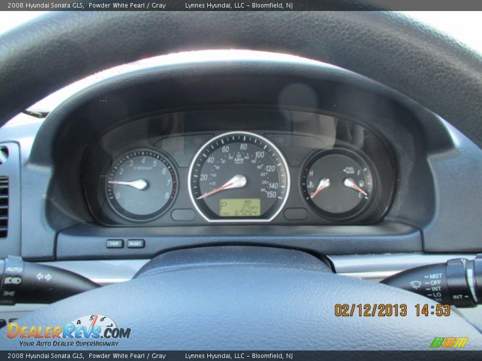 2008 Hyundai Sonata GLS Powder White Pearl / Gray Photo #9