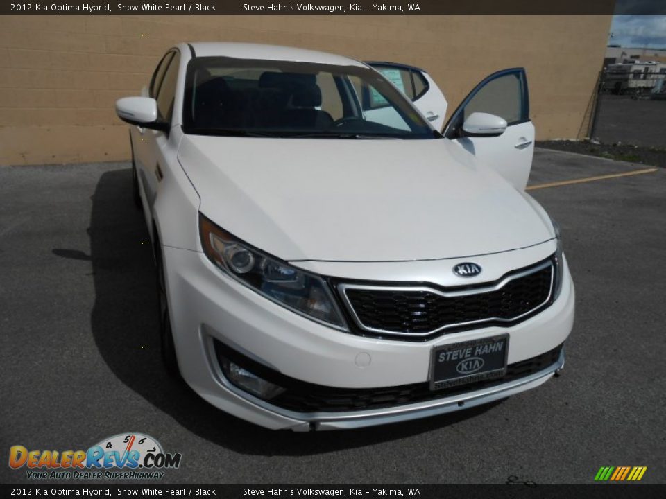2012 Kia Optima Hybrid Snow White Pearl / Black Photo #3