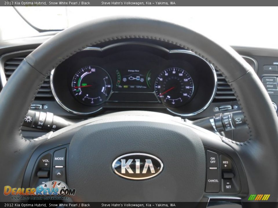 2012 Kia Optima Hybrid Snow White Pearl / Black Photo #8