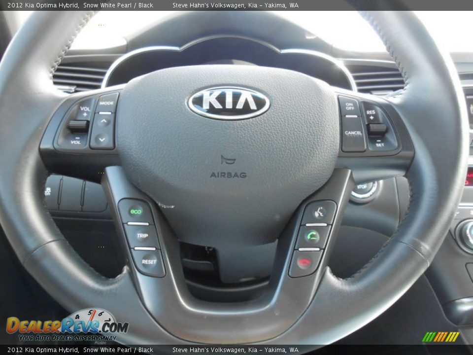 2012 Kia Optima Hybrid Snow White Pearl / Black Photo #9