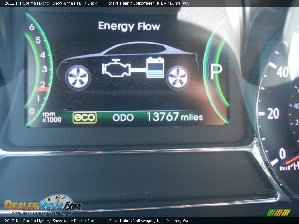 2012 Kia Optima Hybrid Snow White Pearl / Black Photo #12