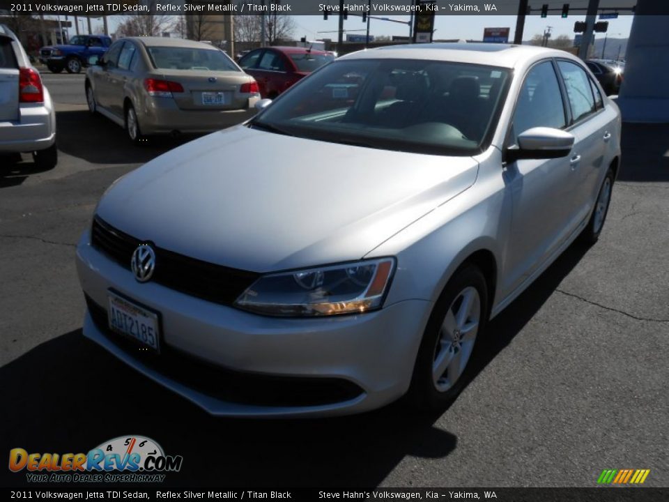 2011 Volkswagen Jetta TDI Sedan Reflex Silver Metallic / Titan Black Photo #4