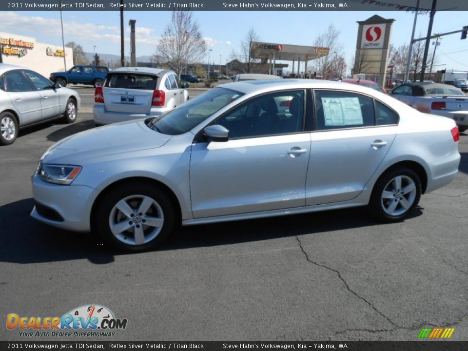 2011 Volkswagen Jetta TDI Sedan Reflex Silver Metallic / Titan Black Photo #8