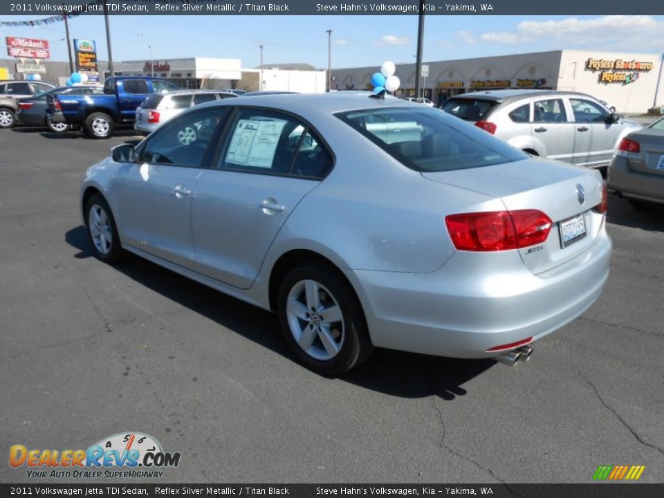 2011 Volkswagen Jetta TDI Sedan Reflex Silver Metallic / Titan Black Photo #9
